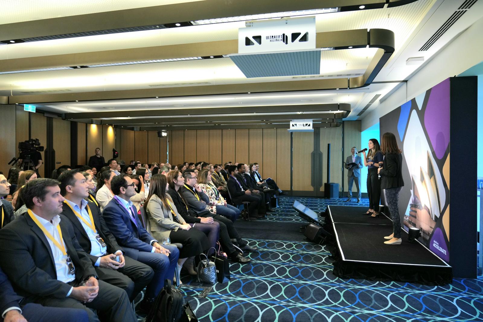 Presenters on stage at Accelerate Sydney 2023