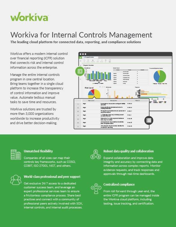 Internal Controls Management Datasheet