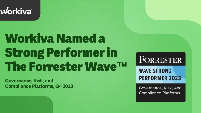 illustration of Workiva in the Forrester Wave report 2023