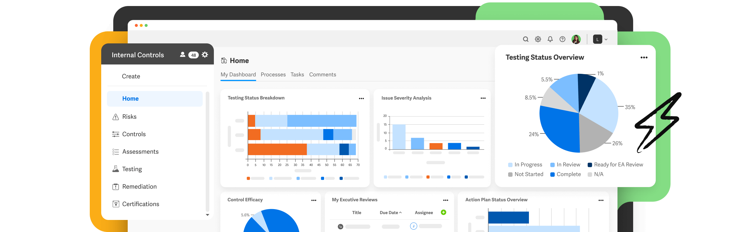 View of the Workiva platform for internal controls management