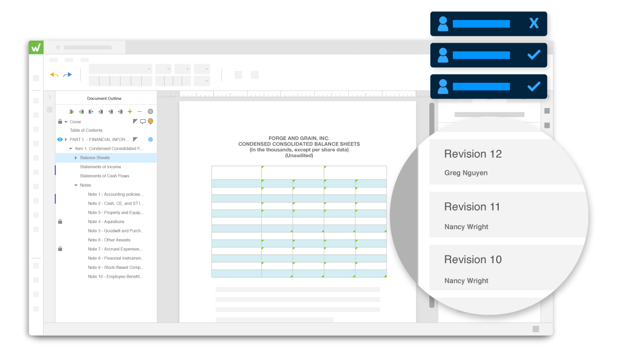 version control within the workiva platform